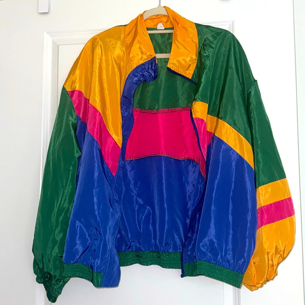 90’s Style Multi-Color Windbreaker